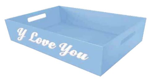 Bandeja MDF 30X20X5.3 cm con Frase - Menta