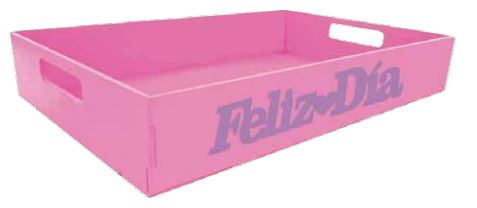 Bandeja MDF 30x20x6 cm Feliz dia - Celeste