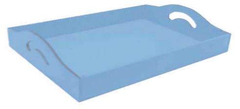Bandeja MDF 30x20x6 con asa - natural