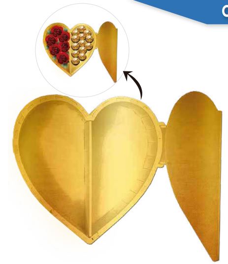 Caja MDF 20X20 cm Corazon con tapa Bisagra - Turquesa