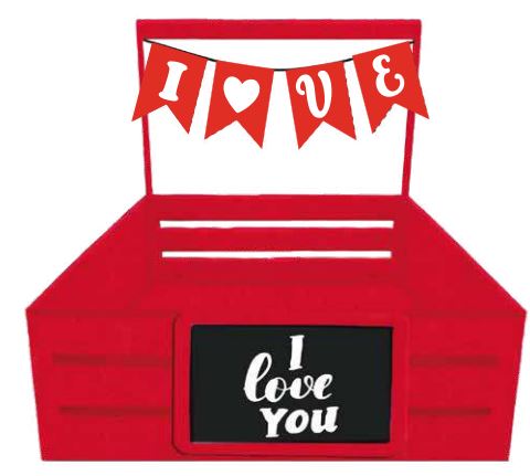 Caja MDF 20X20 cm guindola con Pizarra - Oro Rosa