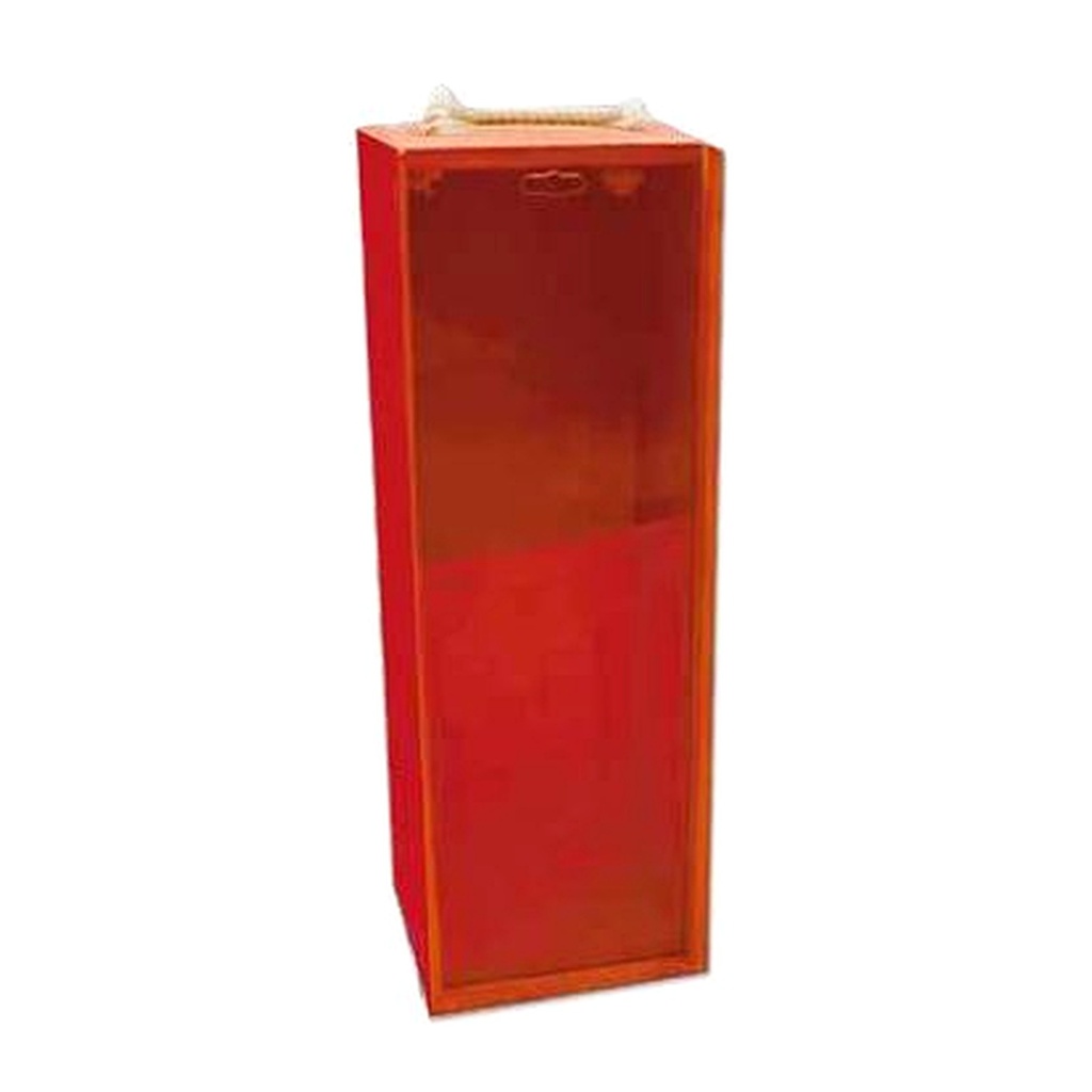 Caja MDF 35X10X10 cm Porta Vinos con Acrilico - Cafe