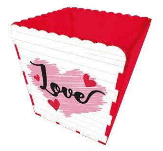 Cajas MDF 10x10 cm Love - Plata