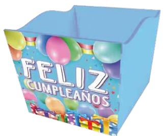 Caja MDF 10x12 cm Feliz Cumpleaños 2 - Natural