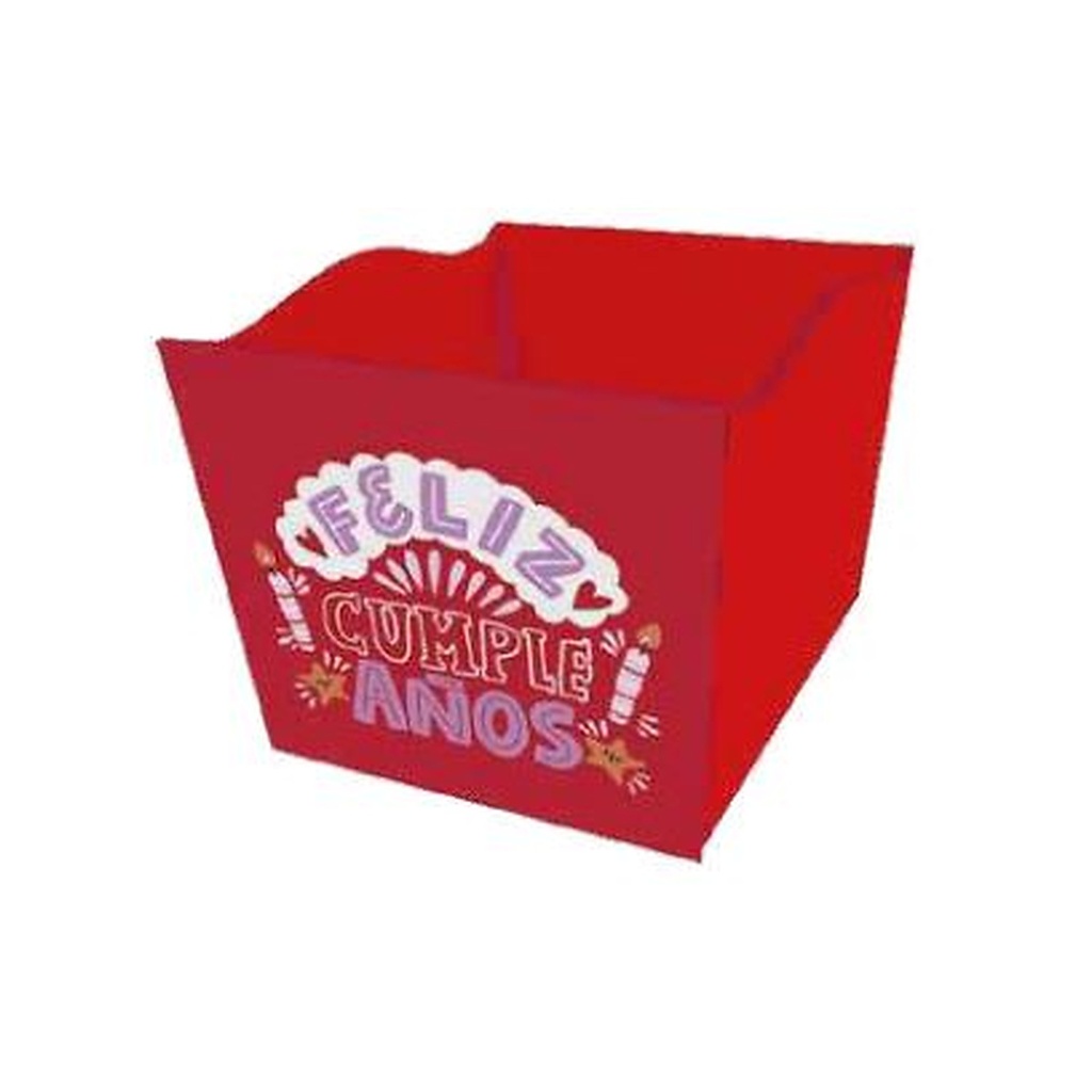 Caja MDF 10x12 cm Feliz Cumpleaños 3 - Amarillo