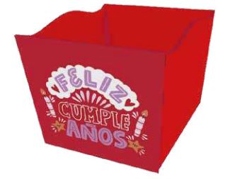 Caja MDF 10x12 cm Feliz Cumpleaños 3 - Negro