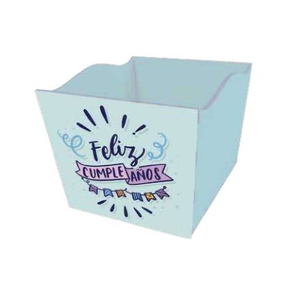 Caja MDF 10x12 cm Feliz Cumpleaños 6 - Menta