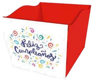 Caja MDF 10x12 cm Feliz Cumpleaños 8 - Turquesa
