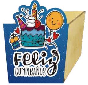 CAJA PERSONAJE 10x12 CM FELIZ CUMPLEAÑOS HOMBRE