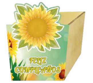 CAJA PERSONAJE 10X12 CM GIRASOL