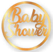 ARO DE MADERA 60 CM LAM. DORADO - BABY SHOWER