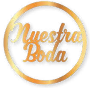 ARO DE MADERA 60 CM LAM. DORADO - NUESTRA BODA MOD 1 / SENCILLO