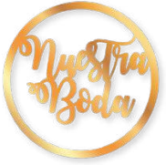 ARO DE MADERA 60 CM LAM. DORADO - NUESTRA BODA MOD 2 / SENCILLO