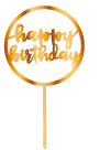 TOPPER HAPPY BIRTHDAY CON ARO SENCILLO