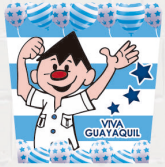 CAJA MDF 10X10 CM CON ONDAS - VIVA GUAYAQUIL / JUAN PUEBLO FELIZ