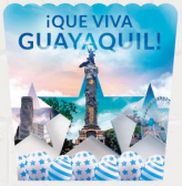 CAJA MDF 10X10 CM CON ONDAS - QUE VIVA GUAYAQUIL / PAISAJE