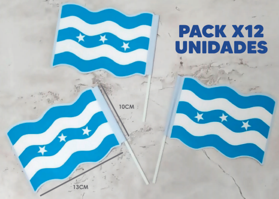 BANDERITAS DE VINYL IMPRESO AMBOS LADOS GUAYAQUIL X12 UNDS.