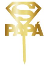 [DDP20373] TOPPER LAMINADO DORADO - SUPER PAPÁ