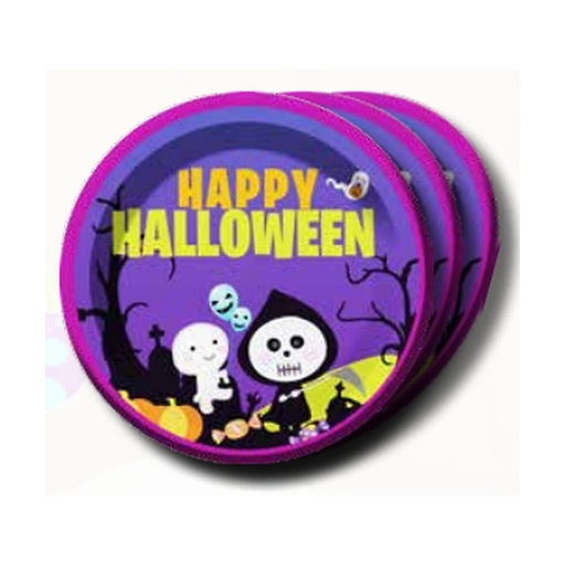 [HLLOS189] PLATO N. 7 - HAPPY HALLOWEEN/FANTASMA X 12UNDS.