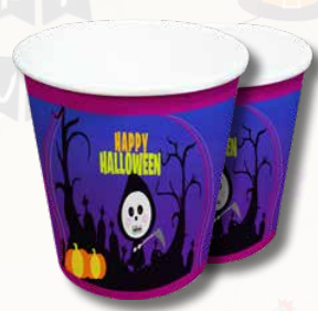 [HLLOS194] VASOS PLASTICOS HAPPY HALLOWEEN/FANTASMA X 12UNDS.