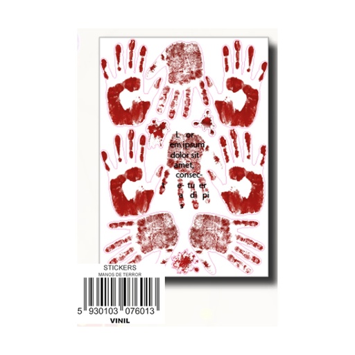 [HLLOS243] STICKER MANOS DE TERROR