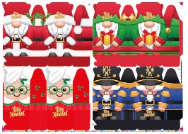 [NA20237] CAJA SORPRESA NOEL /CASCANUES AZUL/ NOEL VERDE/ MAMA NOELA X12 UNDS