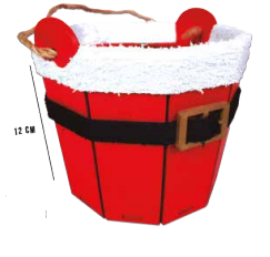[NA20368] CAJA MDF CANASTA PINT. ROJO - NAVIDAD