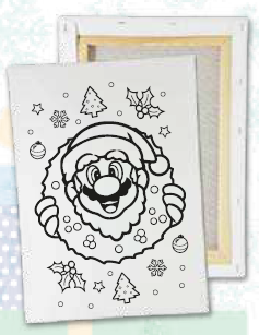 [KLPMRNV] LIENZO 20X30 CM - MARIO NAVIDEÑO CON ROSA DE ADVIENTO