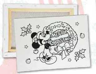 [KLPMCMNV] LIENZO 20X30 CM - MICKEY NAVIDEÑO / CUERPO COMPLETO