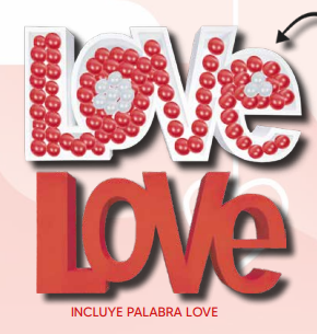 [SV24D101] FRASE PARA GLOBOS LOVE + PALABRA LOVE PINT. ROJO