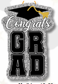 [GR20247] COLGANTE MDF 60 CM CONGRAST GRAD / PLATEADO