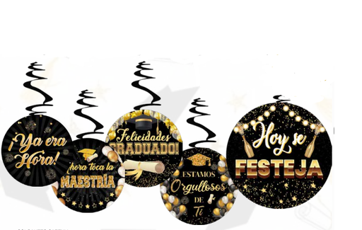 [GR20270] COLGANTES CARTULINA DE GRADUACION X4 UNDS / 15 CM