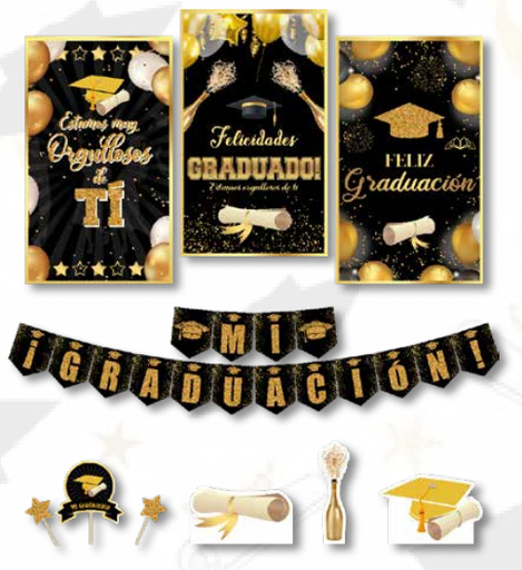 [GR20298] KIT DE PARED ESPAÑOL - MI GRADUACION