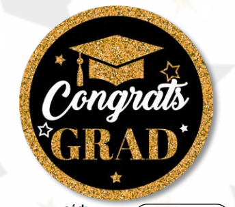 [GR20347] AFICHE KRAFT 60 CM - CONGRATS DRAD REDONDO