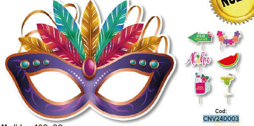 [CNV24D003] PHOTOBOOTH KRAFT 120X90 CM - ANTIDAZ + PROPS X 6 UNDS