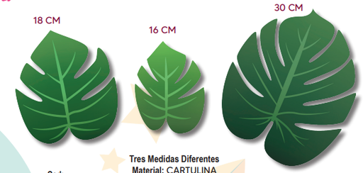 [CNV24D013] APLIQUES DECORATIVOS DE CARTULINA - HOJAS VERDES X3 UNDS