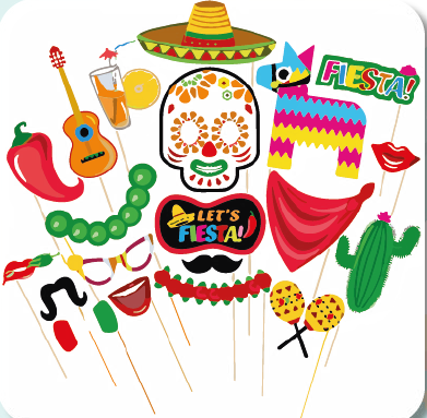 [CNV24D023] PROPS DE CARTULINA - MEXICANOS X12 UNDS