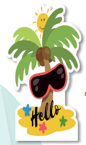 [CNV24D044] AFICHE KRAFT 60 CM - PALMERA HELLO