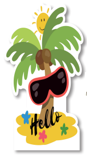 [CNV24D056] AFICHE PVC 60 CM - PALMERA HELLO