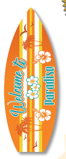 [CNV24D057] AFICHE PVC 60 CM - TABLA WELLCOME TO PARADISE