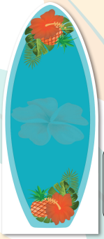 [CNV24D067] AFICHE MDF 90 CM - TABLA CON FLOR Y PIÑA