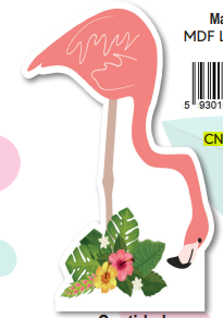 [CNV24D074] AFICHE MDF 90 CM - FLAMINGO CON LA CABEZA HACIA ABAJO
