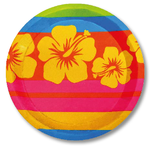 [CNV24D085] PLATO N. 7 - FLORES CON FONDO DE COLOR X 12UNDS.