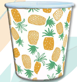 [CNV24D089] VASOS PLASTICOS PIÑA X 12UNDS.