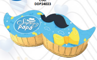 [DDP24023] CAJA MOSTACHO MDF 30X9X6 CM NATURAL - SUPER PAPÁ / CELESTE