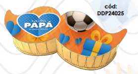 [DDP24025] CAJA MOSTACHO MDF 30X9X6 CM NATURAL - FELIZ DIA PAPÁ / NARANJA