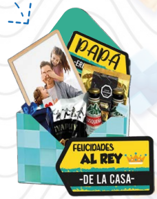 [DDP24076] CAJA SOBRE CARTULINA 14X23X9 CM - PAPA ERES GENIAL / TURQUESA