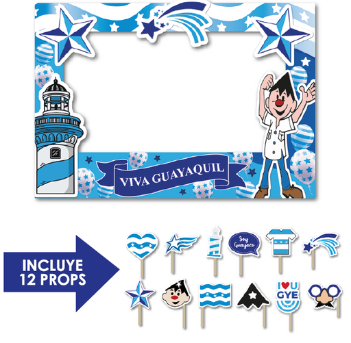 [FJUL2426] PHOTOBOOTH KRAFT 120X90 CM - VIVA GUAYAQUIL + PROPS