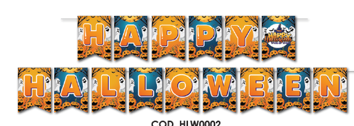 [HLW0002] GUIRNALDA COUCHE - HAPPY HALLOWEEN / NARANJA