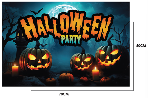 [HLW0044] PANCARTA CARTULINA 50X70 CM - HALLOWEEN PARTY DE TERROR